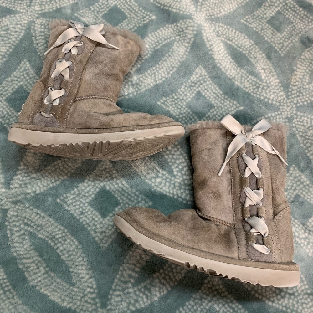 Girls UGG gray suede winter boots‎